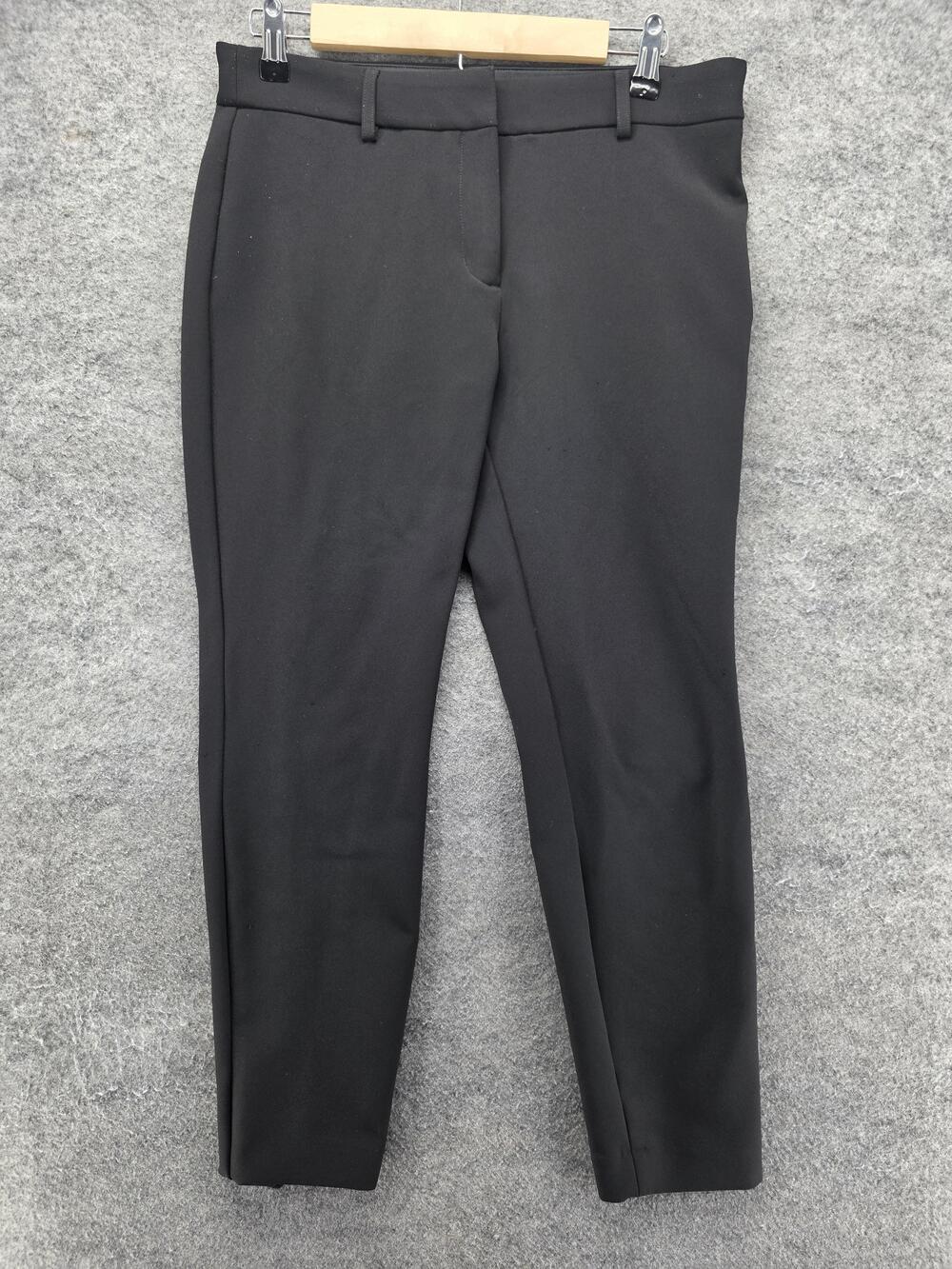 Express Pants Womens 8S Black Ponte Skinny Mid Rise Stretch Pockets 25.5 In